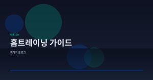 초보자를 위한 홈트레이닝 완...